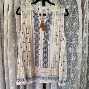 Embroidered tank top